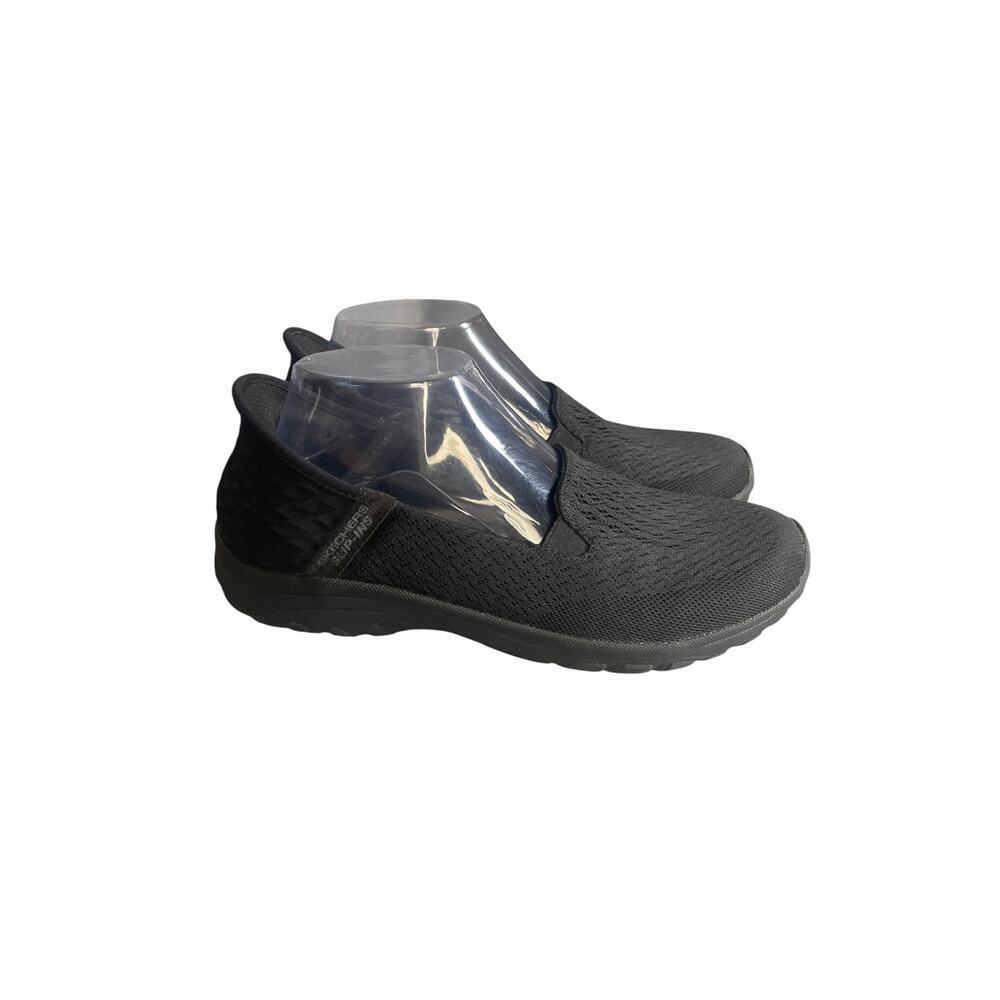 Skechers Women’s Reggae Fest 2.0 Black Slip Ins Casual Shoes Size-8